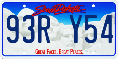 SD license plate 93RY54