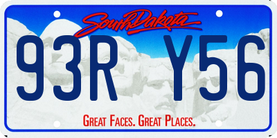 SD license plate 93RY56