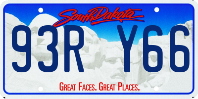 SD license plate 93RY66
