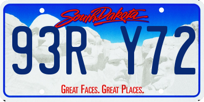 SD license plate 93RY72