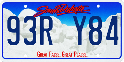 SD license plate 93RY84