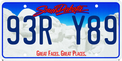 SD license plate 93RY89