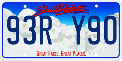 SD license plate 93RY90