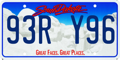 SD license plate 93RY96