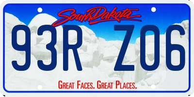SD license plate 93RZ06