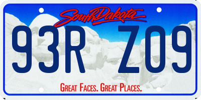 SD license plate 93RZ09