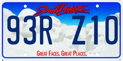 SD license plate 93RZ10