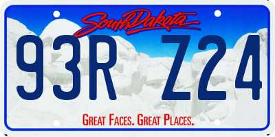 SD license plate 93RZ24