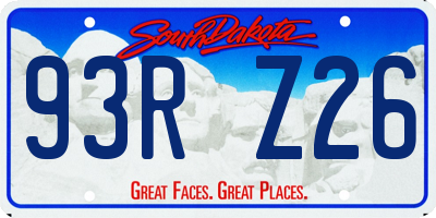 SD license plate 93RZ26