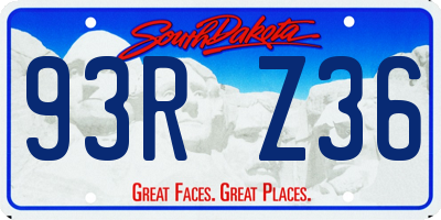 SD license plate 93RZ36