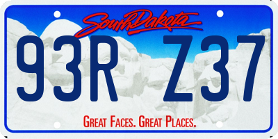 SD license plate 93RZ37