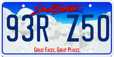 SD license plate 93RZ50