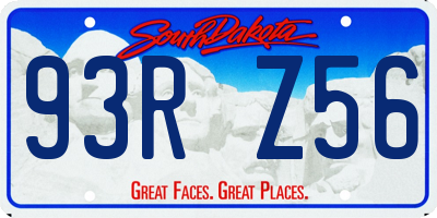 SD license plate 93RZ56