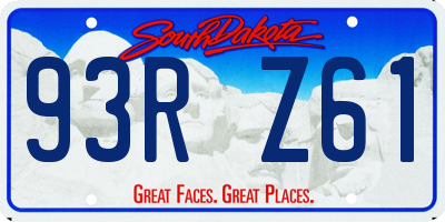 SD license plate 93RZ61