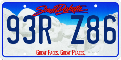 SD license plate 93RZ86