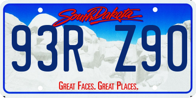 SD license plate 93RZ90