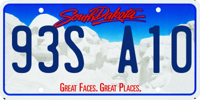 SD license plate 93SA10