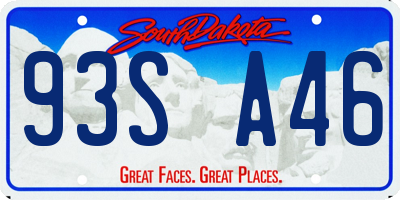 SD license plate 93SA46
