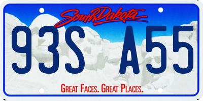 SD license plate 93SA55
