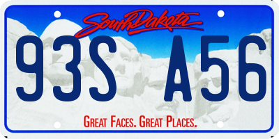 SD license plate 93SA56