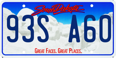 SD license plate 93SA60