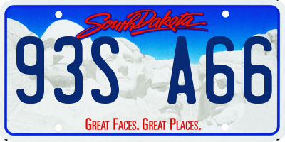 SD license plate 93SA66