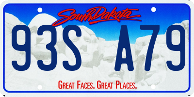 SD license plate 93SA79
