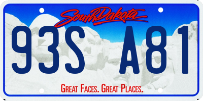 SD license plate 93SA81