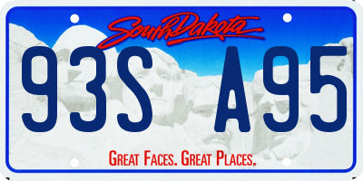 SD license plate 93SA95