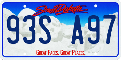SD license plate 93SA97