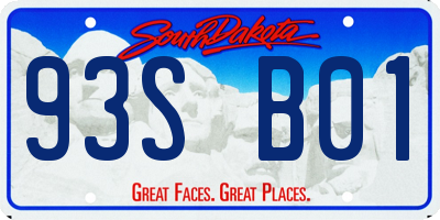 SD license plate 93SB01