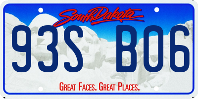 SD license plate 93SB06