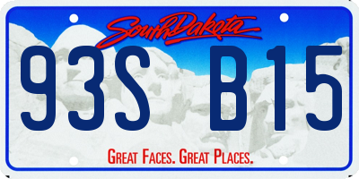 SD license plate 93SB15