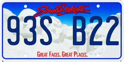 SD license plate 93SB22