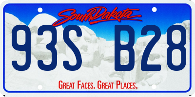 SD license plate 93SB28