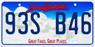 SD license plate 93SB46