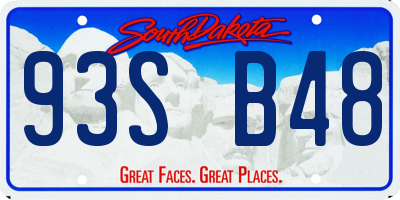 SD license plate 93SB48
