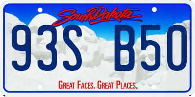 SD license plate 93SB50