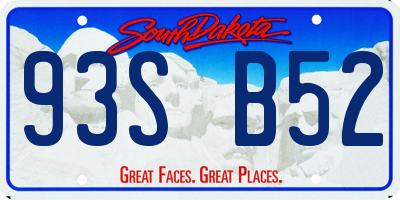 SD license plate 93SB52