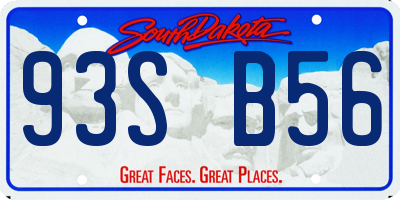 SD license plate 93SB56