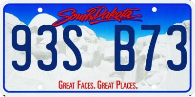 SD license plate 93SB73