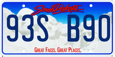 SD license plate 93SB90