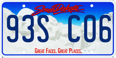 SD license plate 93SC06