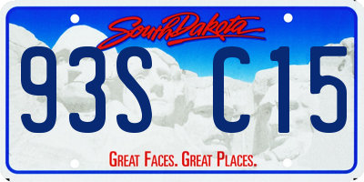 SD license plate 93SC15