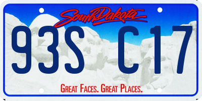 SD license plate 93SC17