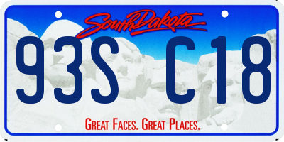 SD license plate 93SC18