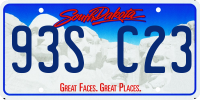SD license plate 93SC23