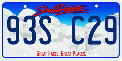 SD license plate 93SC29