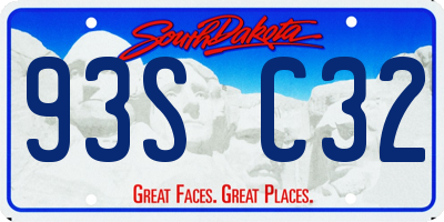 SD license plate 93SC32