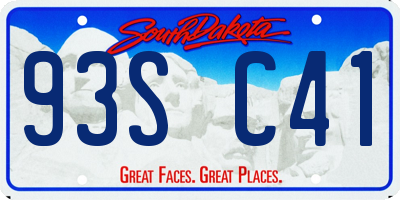 SD license plate 93SC41